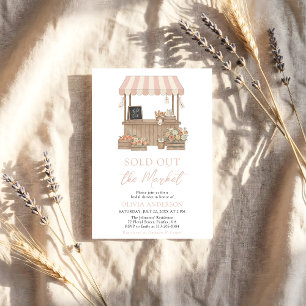 Sold Out flower Farmer Market Bridal Shower Invitation