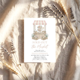 Sold Out flower Farmer Market Bridal Shower Invitation