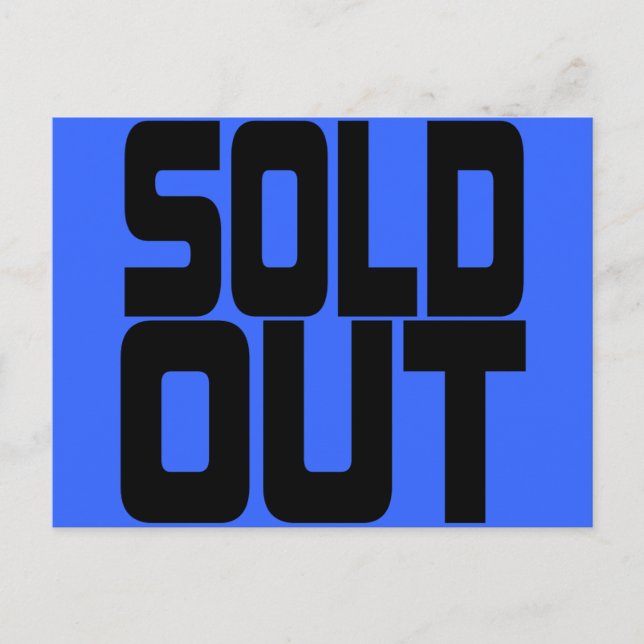SOLD OUT POSTCARD (Front)