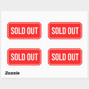 Sold Out Rectangular Sticker