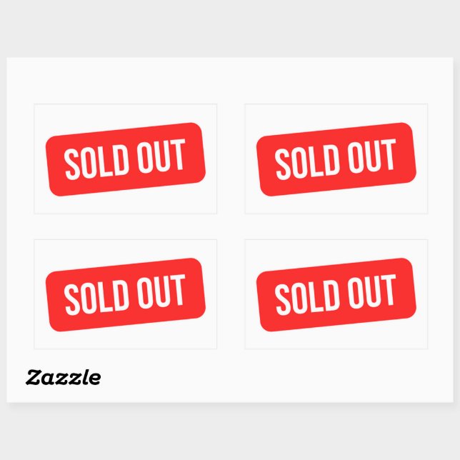 Sold Out Rectangular Sticker (Sheet)