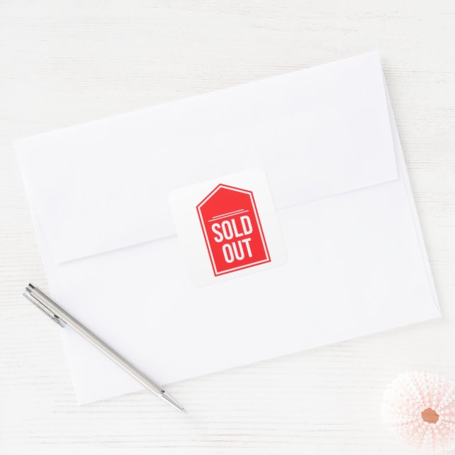 Sold Out Square Sticker (Envelope)