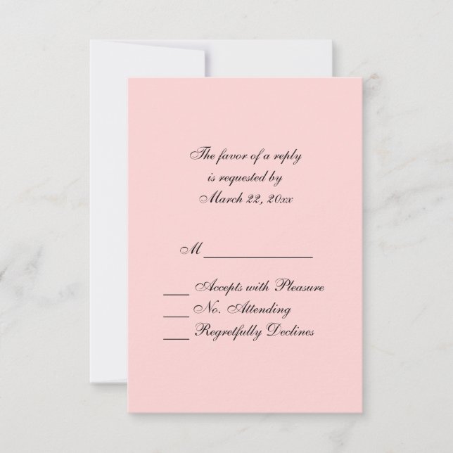 Sold Pink RSVP Card (Front)