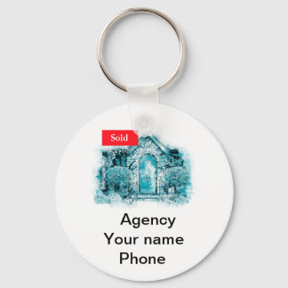 Sold Real Estate Promote Your Business Key Ring