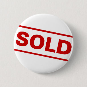 Sold Sign 6 Cm Round Badge