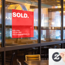 SOLD Sign Commercial Realty Marketing Customised