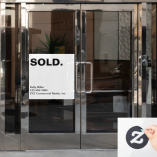 SOLD Sign Commercial Realty Marketing Personalised
