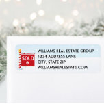 Sold Sign Real Estate Christmas Holiday Address Return Address Label<br><div class="desc">Cute Sold Sign Real Estate Christmas return address labels are a fun way to send holiday cheer to your clients. Matching holiday cards are available in the collection.</div>