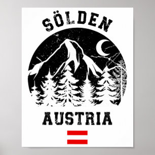 Sölden Austria Alps Ski Resort Alpine Skiing Austr Poster