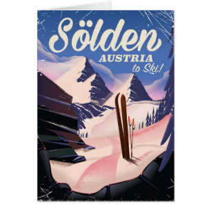 Sölden Austria vintage ski poster