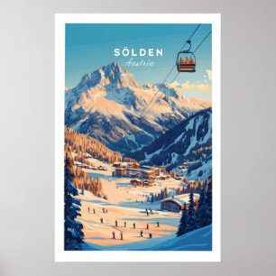 Sölden Ski Wall Art Print Austria 1