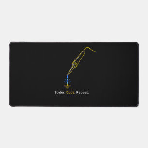 Solder Code Repeat Embedded Engineering Desk Mat