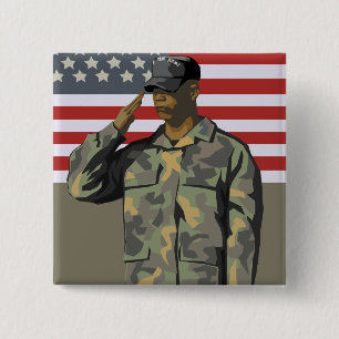Soldier 15 Cm Square Badge