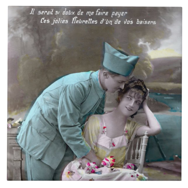Soldier and Lover Ceramic Tile (Front)