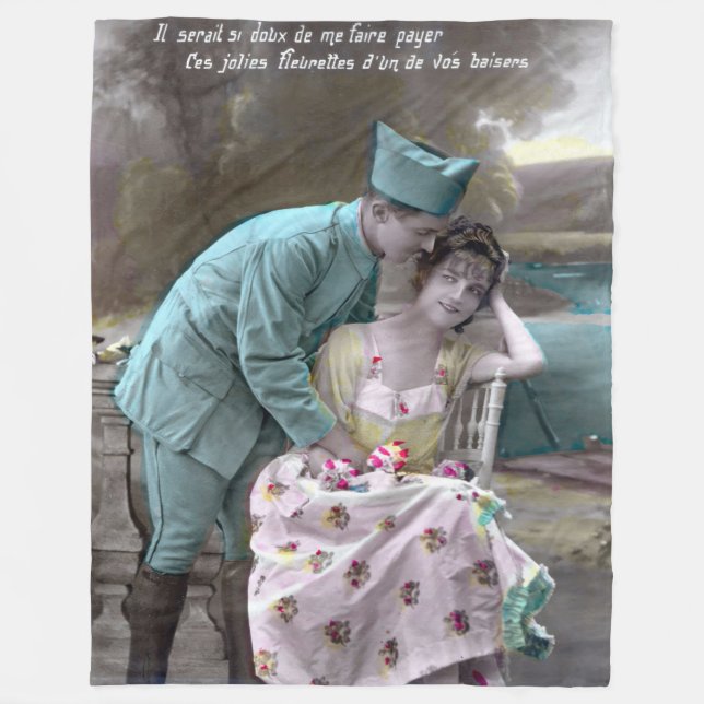 Soldier and Lover Fleece Blanket (Front)