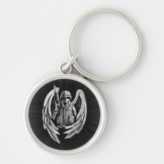 Soldier Angel Design Key Ring (Front)