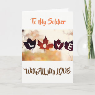 ***SOLDIER AT THANKSGIVING**** WISH U WHERE HERE! HOLIDAY CARD