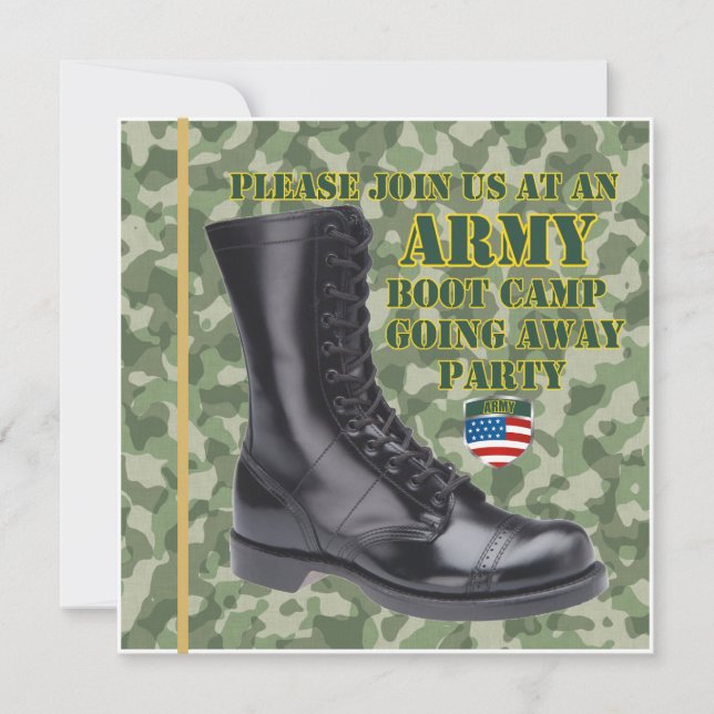 Soldier Boot Camp Going Away Party Invitation (Front)