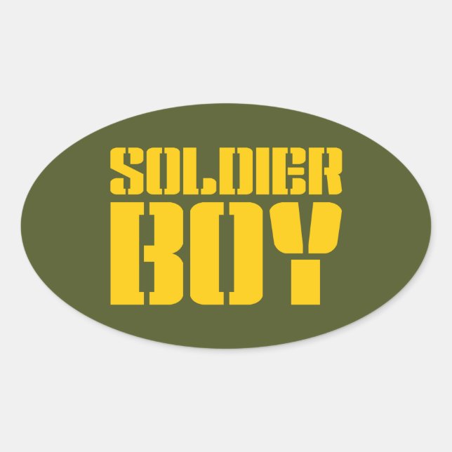 SOLDIER BOY OVAL STICKER (Front)