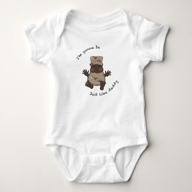 Soldier daddy baby bodysuit (Front)