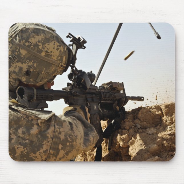 soldier engages enemy forces mouse pad (Front)