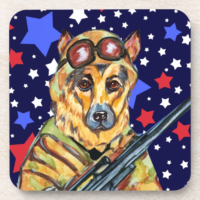 SOLDIER GERMAN SHEPHERD COASTER (Front)