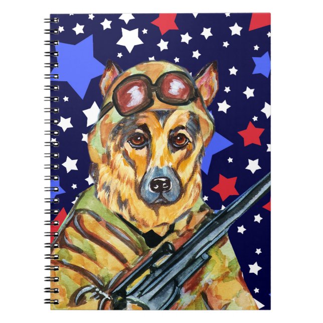 SOLDIER GERMAN SHEPHERD NOTEBOOK (Front)