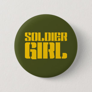 SOLDIER GIRL 6 CM ROUND BADGE