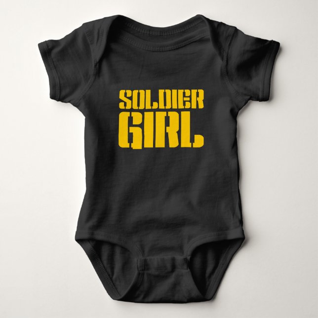 SOLDIER GIRL BABY BODYSUIT (Front)