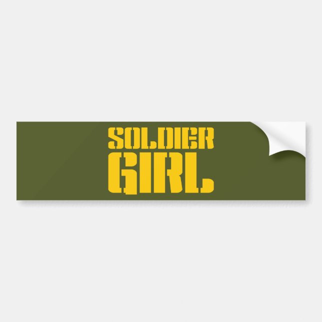 SOLDIER GIRL BUMPER STICKER (Front)
