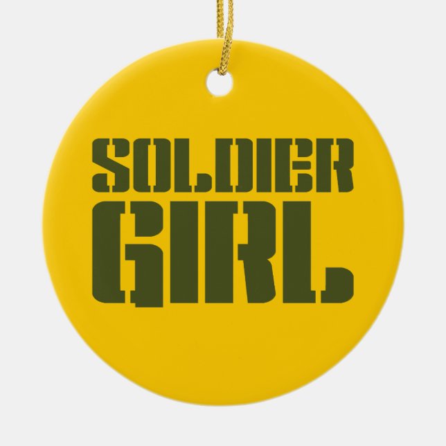 SOLDIER GIRL CERAMIC ORNAMENT (Front)