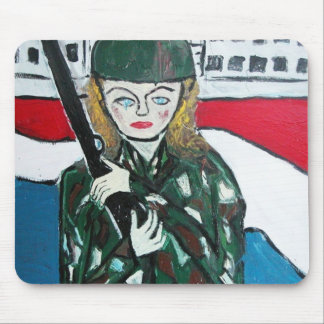 Soldier Girl Mouse Pad