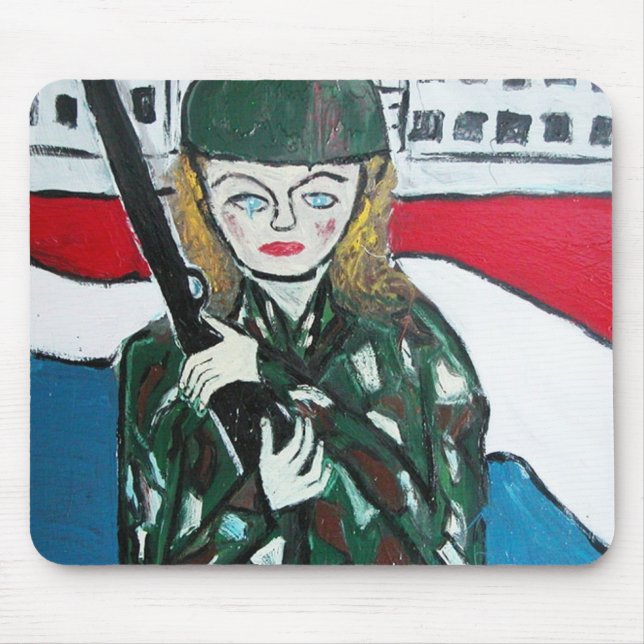 Soldier Girl Mouse Pad (Front)