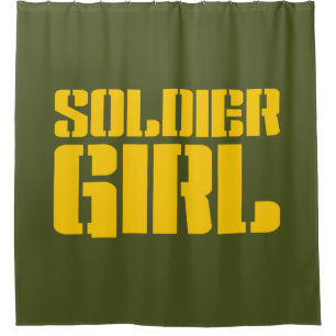 SOLDIER GIRL SHOWER CURTAIN
