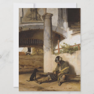 Soldier Guarding a Gate With his Pet Dog Card