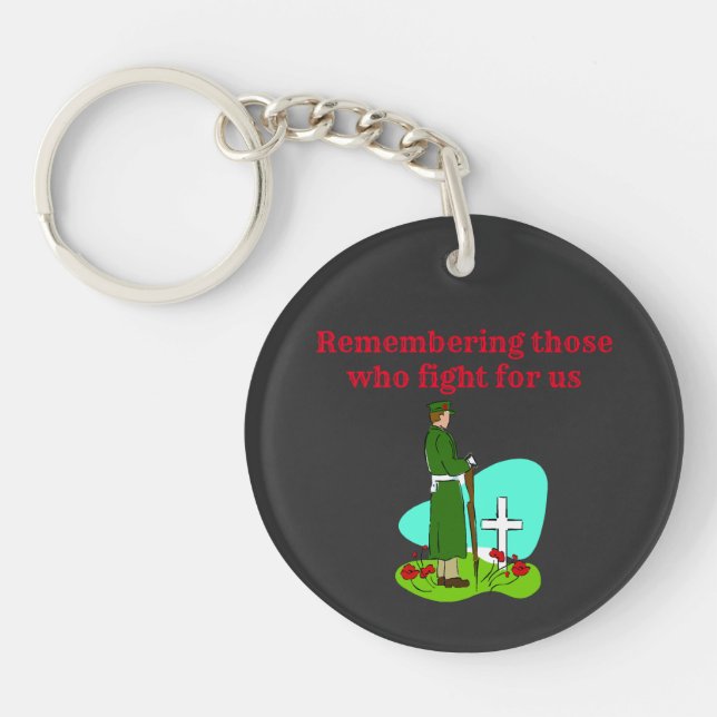 Soldier In Graveyard Key Ring (Front)