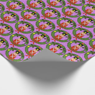 Soldier in Wreath Christmas Wrapping Paper