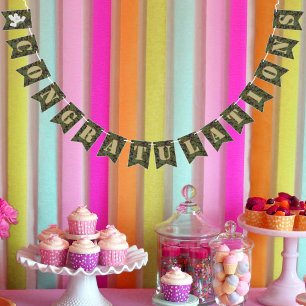 Soldier Joe Camouflage Party Congratulations Bunting