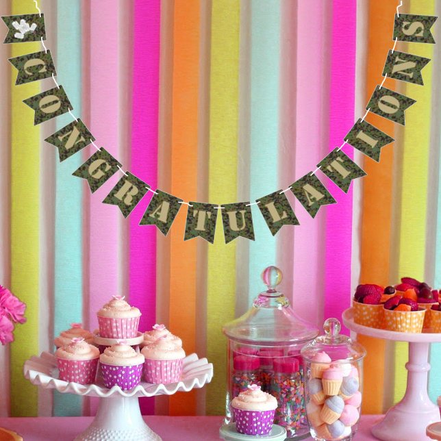 Soldier Joe Camouflage Party Congratulations Bunting (Creator Uploaded)