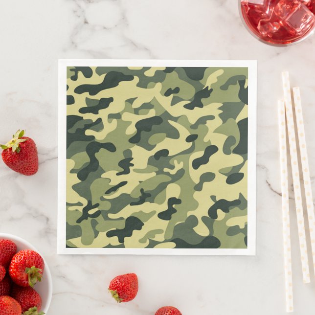 Soldier Joe GI Camouflage Party Napkins (Insitu)