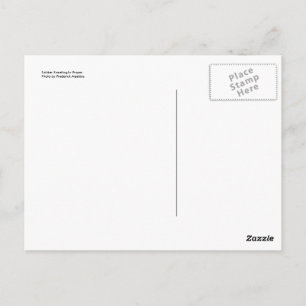 Soldier Kneeling In Prayer Postcard