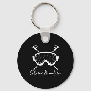 Soldier Mountain Idaho Skiing Ski Goggles Vacation Key Ring