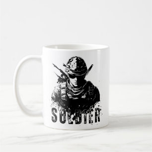Soldier Mug - Bold Military Tribute Design