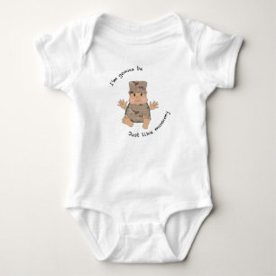 Soldier mummy baby bodysuit