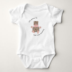 Soldier mummy baby bodysuit