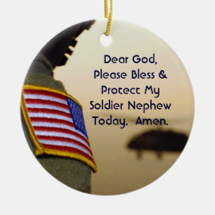 Soldier Nephew Prayer Ornament