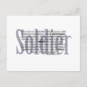 soldier oath postcard