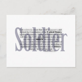 soldier oath postcard