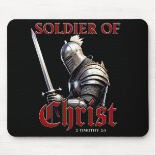 Soldier of Christ 2 Timothy 2:3 Christian Bible Mouse Pad