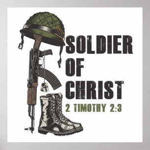 Soldier of Jesus Christ Christian Army Faith    Poster